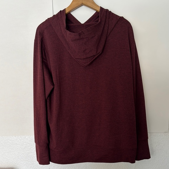 Vuori Red/Burgundy Hoodie Classic Knit Sweatshirt - Picture 3 of 5
